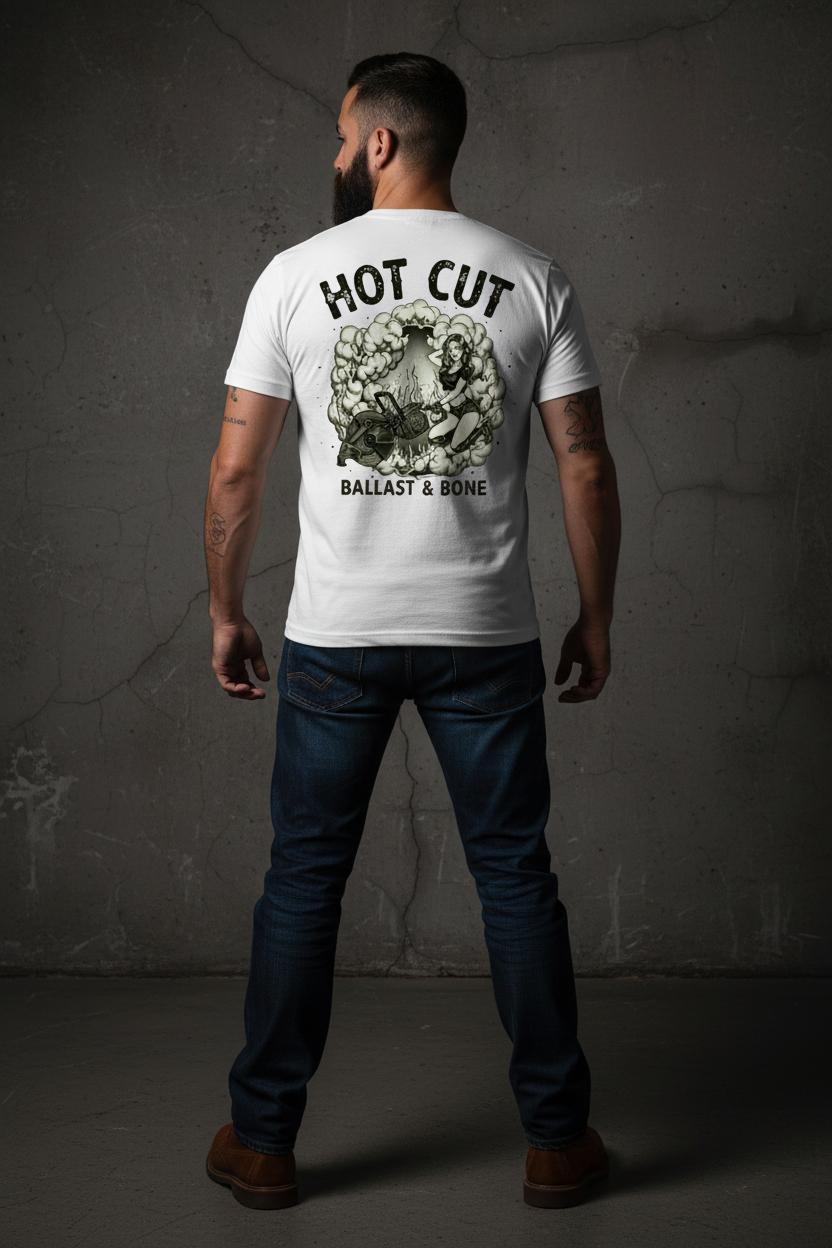 White Tee Back Mockup