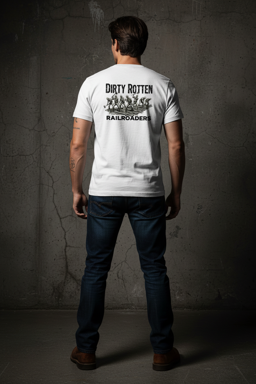 White Tee Back Mockup