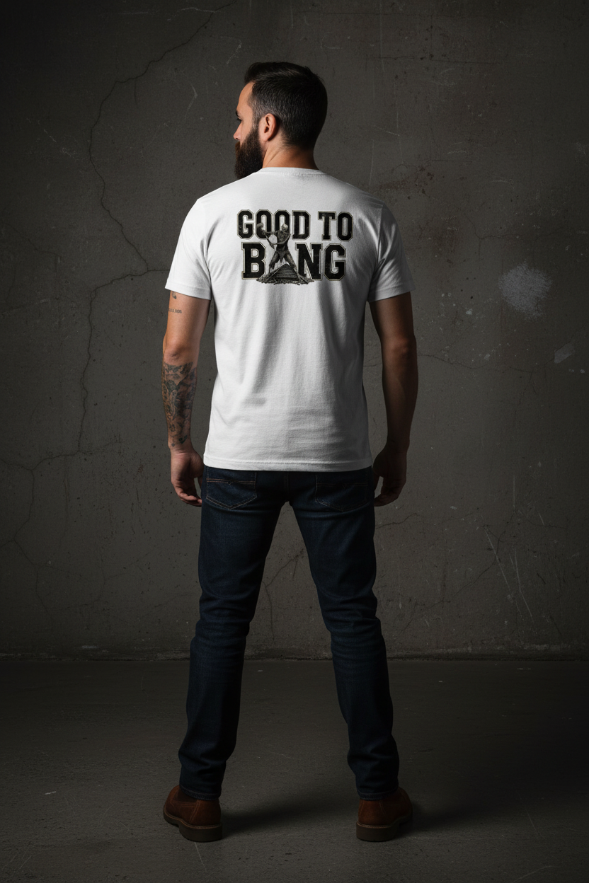 White Tee Back Mockup