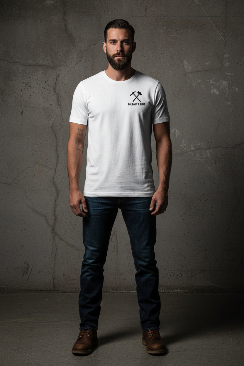 White Tee Front Mockup