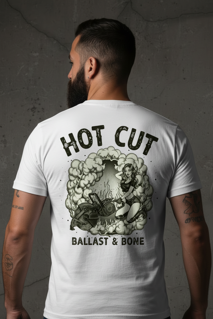 White Tee Zoomed Back Design