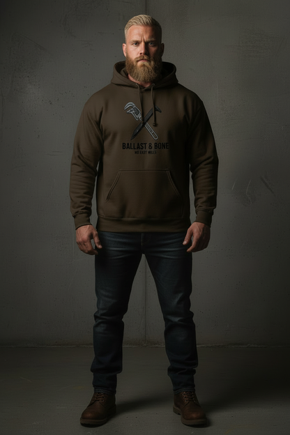 Wrench & Spike Hoodie - Dark Brown New Model